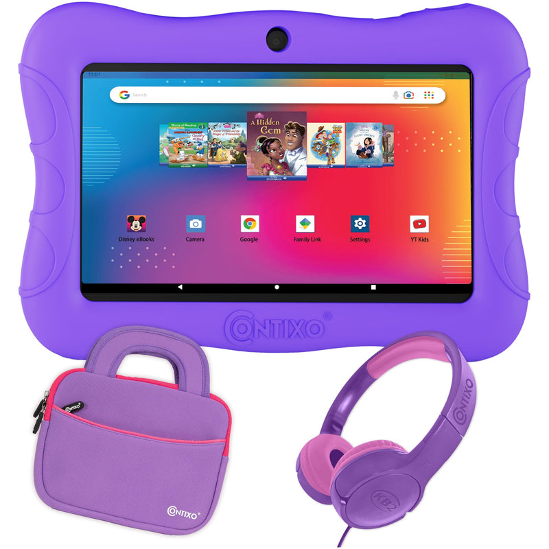 Contixo V9-2 7″ Kids Tablet Bundle, Headphones & Carrying Case Included