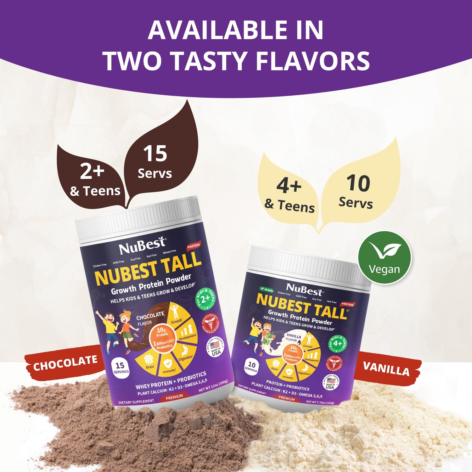 Vanilla Protein Shake for Growth & Development – Kids Ages 4+  by NuBest Nutrition