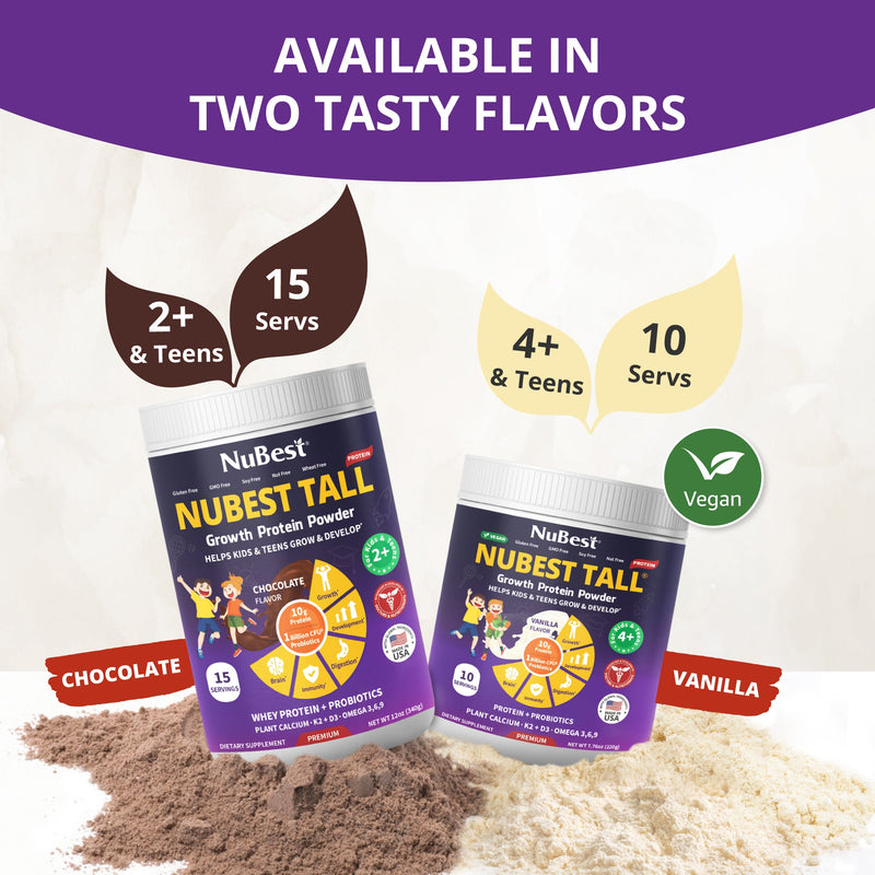 Vanilla Protein Shake for Growth & Development – Kids Ages 4+  by NuBest Nutrition