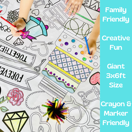 Wedding Coloring Tablecloth – Jumbo Activity Table Cover