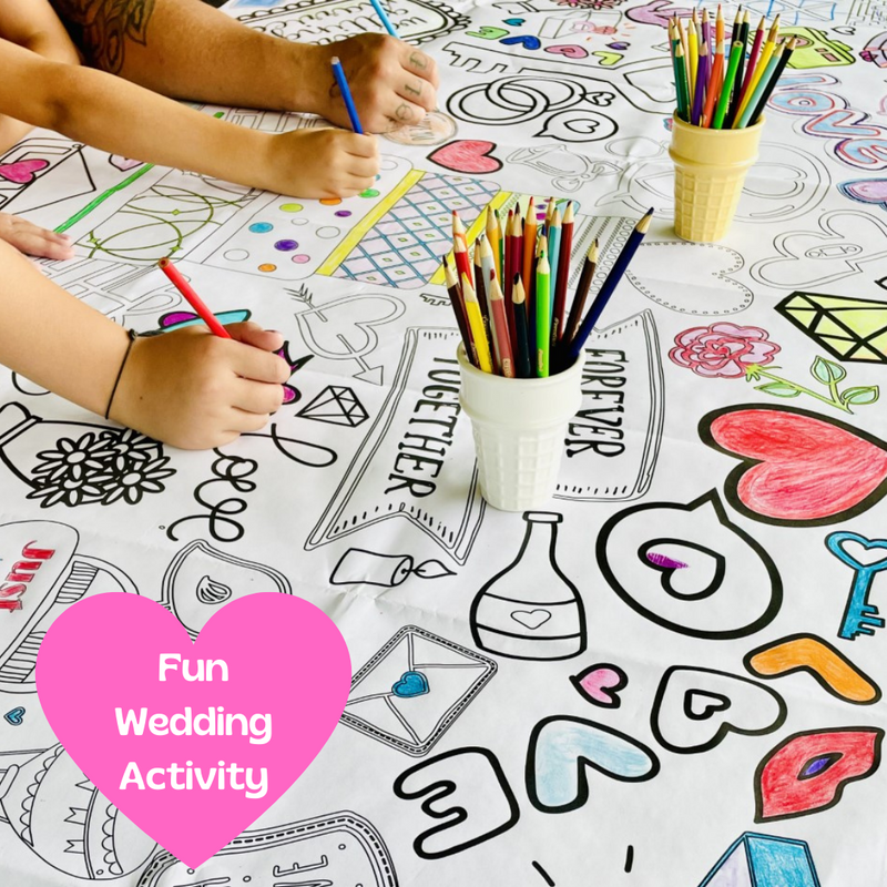 Wedding Coloring Tablecloth – Jumbo Activity Table Cover