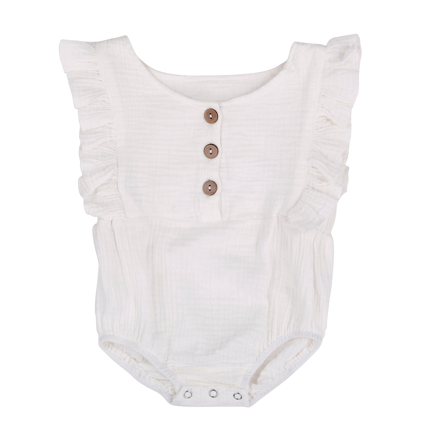 Organic White Summer Romper - Babe Basics