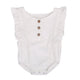 White Linen Summer Romper – Comfy, Cool & Camera-Ready by Babe Basics(6–24M)