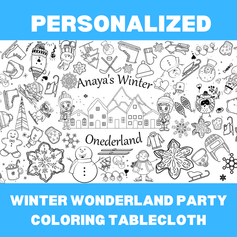 Winter Coloring Tablecloth