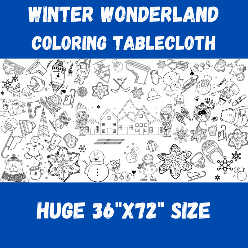 Winter Coloring Tablecloth