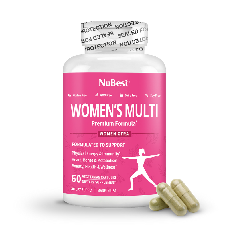 Women’s Multivitamin – Vitality, Energy & Daily Wellness | 60 Vegan Capsules by NuBest Nutrition