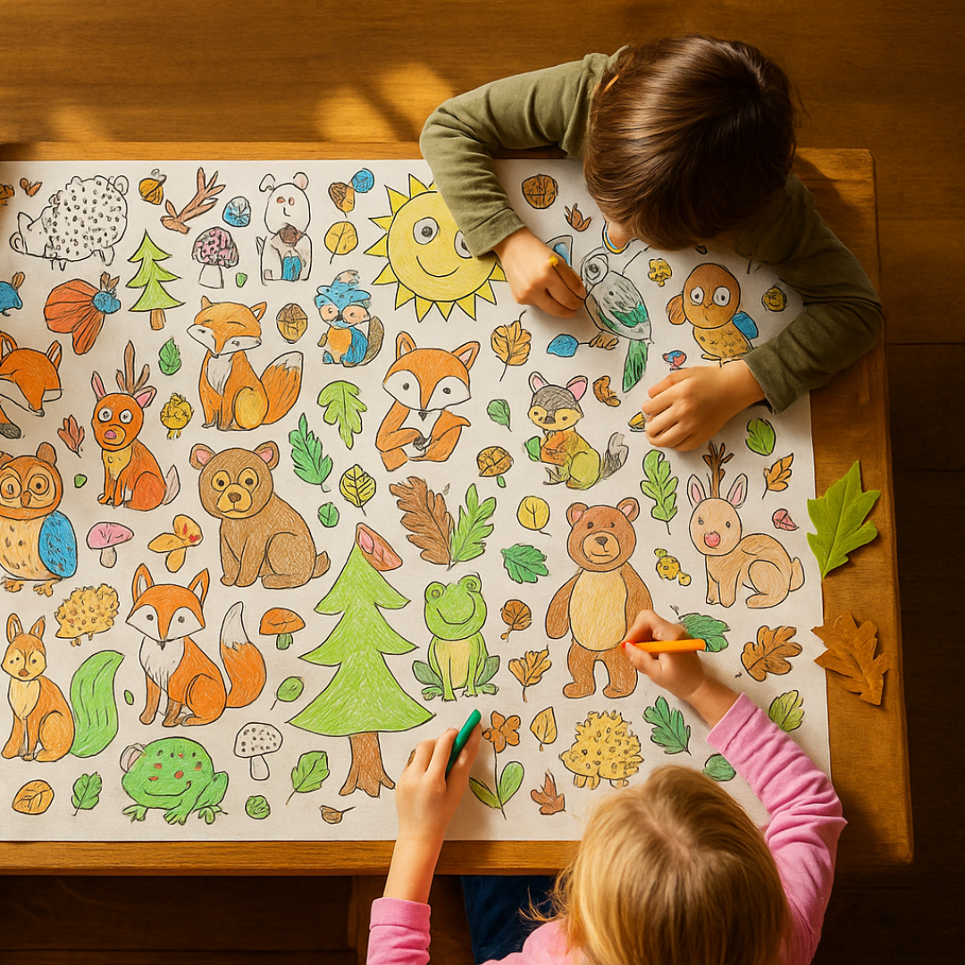 Woodland Coloring Tablecloth