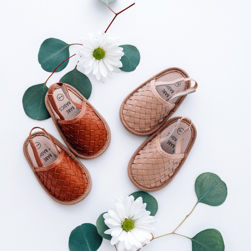 Woven Leather Baby Sandals – Supportive Style for Little Explorers by Babe Basics 