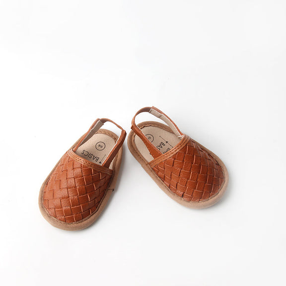 Woven Leather Baby Sandals – Supportive Style for Little Explorers by Babe Basics 