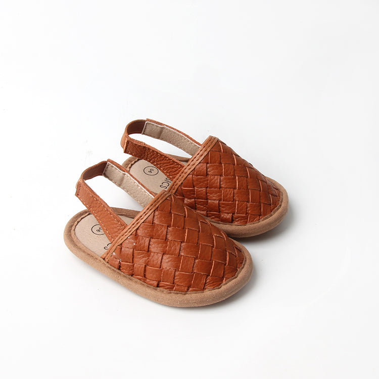 Woven Leather Baby Sandals – Supportive Style for Little Explorers by Babe Basics 