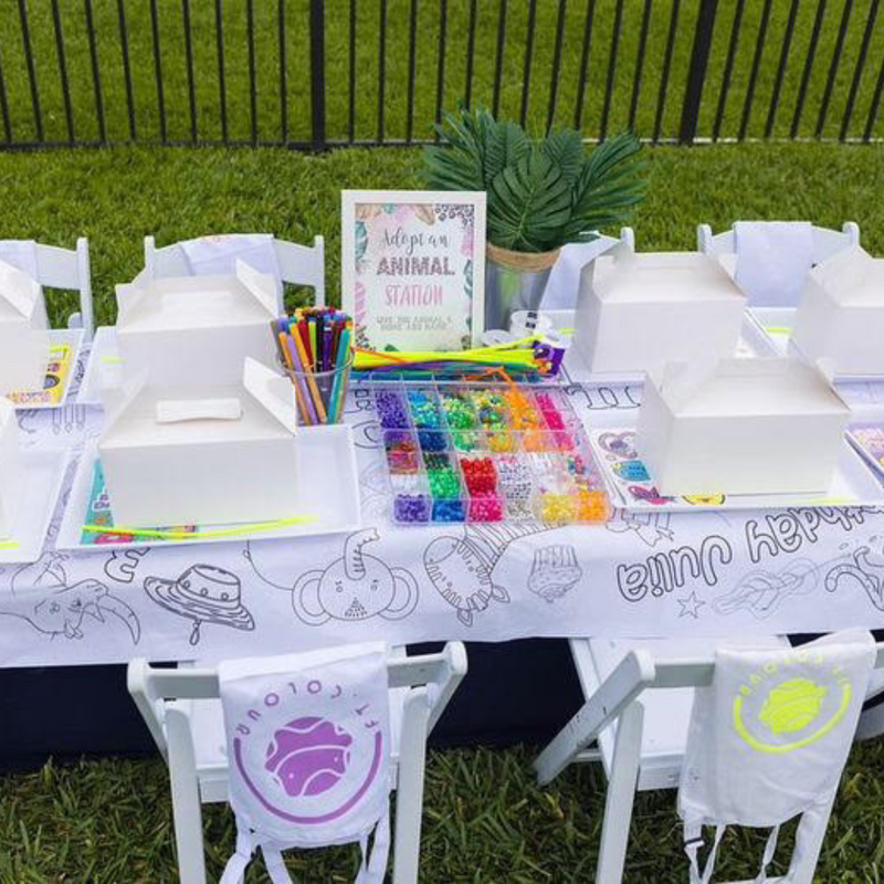 Wild Animals Coloring Tablecloth – Jumbo Party Activity Cover
