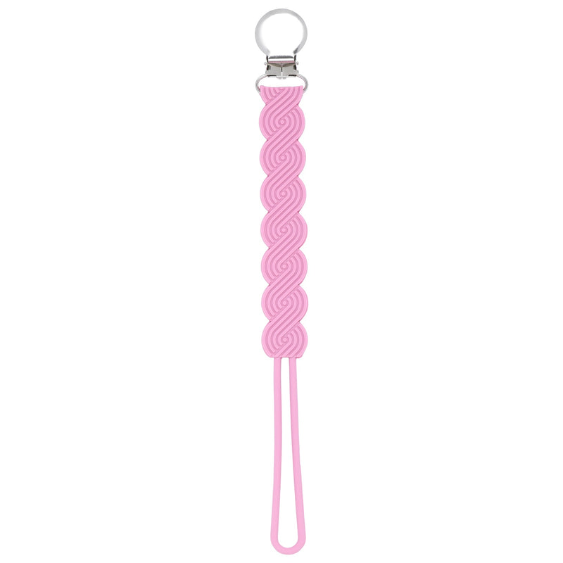 Rose Pink Silicone Pacifier Clip – Safe & Stylish by Three Little Tots