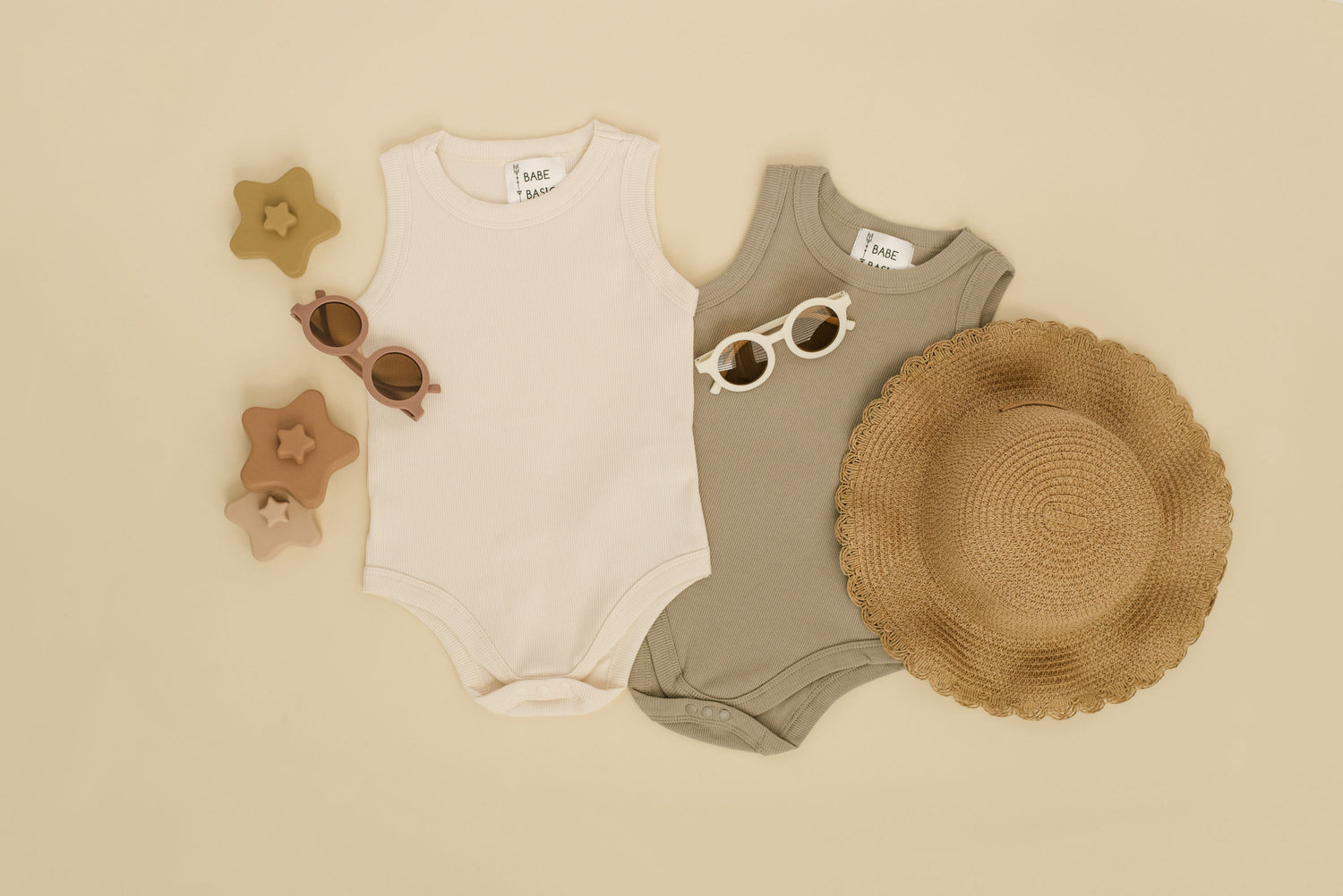 Ribbed Cotton Summer Baby Romper – Cool & Comfy by Babe Basics