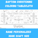 Baptism Coloring Tablecloth