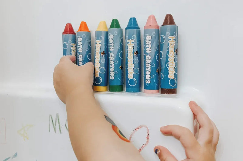 Ultimate Bath Art Set – Non-Toxic Crayons & Drops for Kids by Honeysticks USA