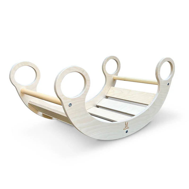 Eco-Friendly Wooden Climbing Arch & Rocker – Active Montessori Play by Bunny Hopkins