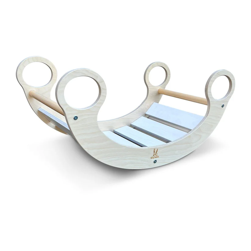 Eco-Friendly Wooden Climbing Arch & Rocker – Active Montessori Play by Bunny Hopkins