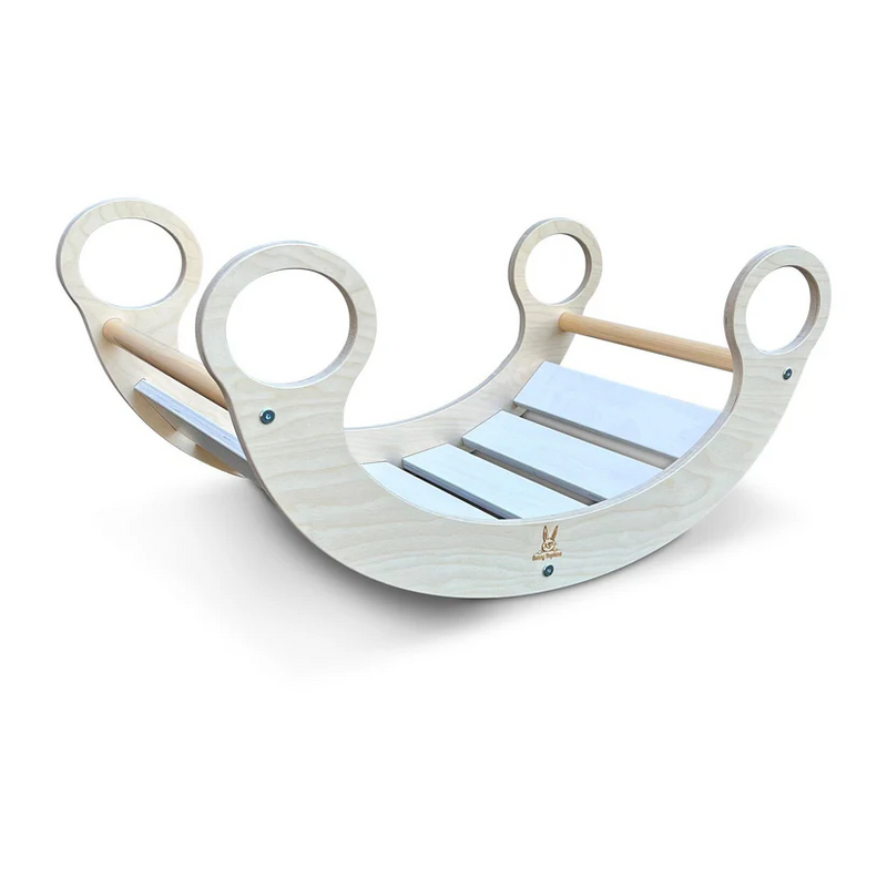 Eco-Friendly Wooden Climbing Arch & Rocker – Active Montessori Play by Bunny Hopkins