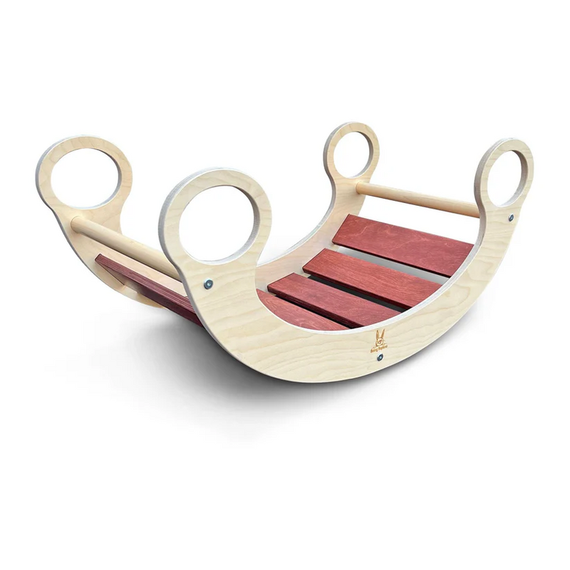 Eco-Friendly Wooden Climbing Arch & Rocker – Active Montessori Play by Bunny Hopkins