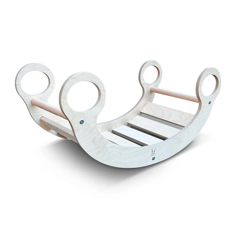 Eco-Friendly Wooden Climbing Arch & Rocker – Active Montessori Play by Bunny Hopkins