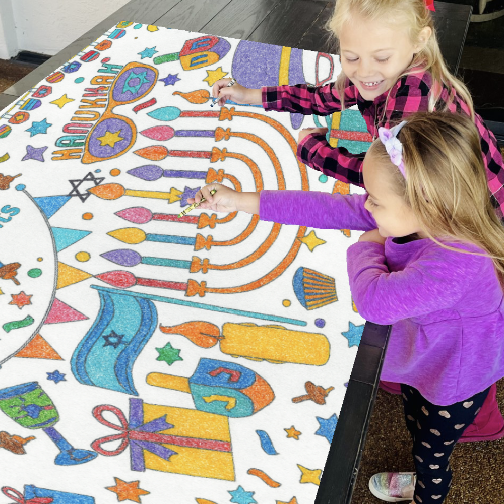 Hanukkah Kids Coloring Tablecloth