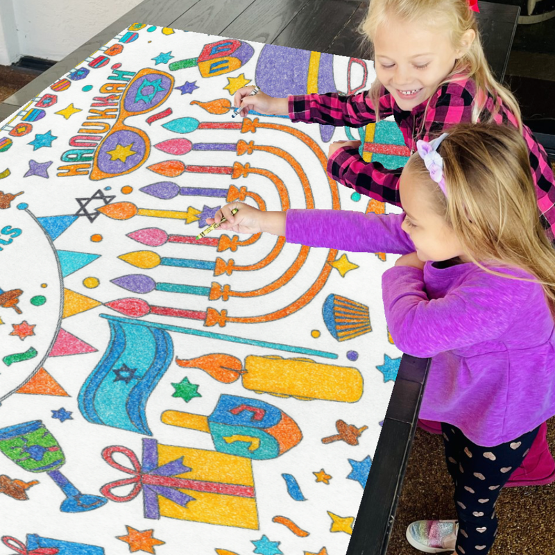 Hanukkah Kids Coloring Tablecloth