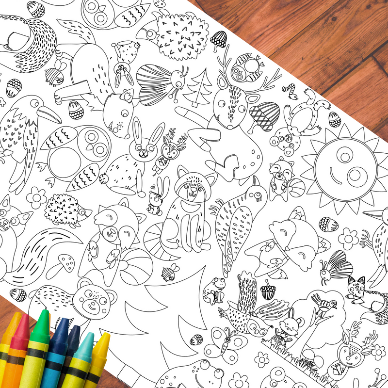 Woodland Coloring Tablecloth