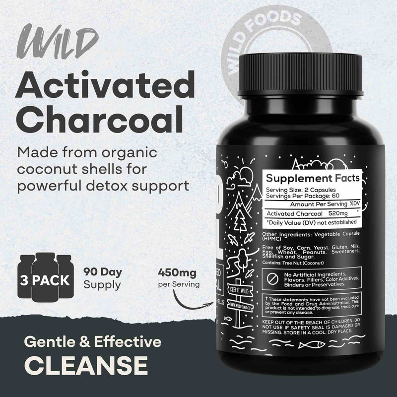 Wild Coal Activated Charcoal – Gentle Gut Detox & Immune Support by Wild Foods