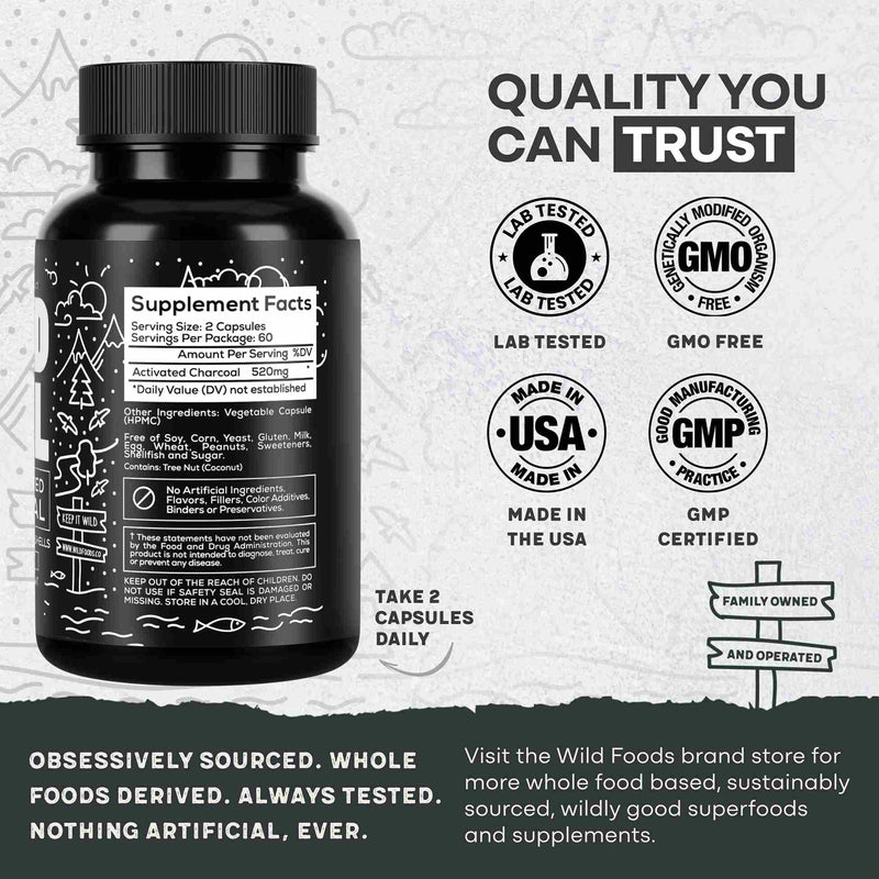 Wild Coal Activated Charcoal – Gentle Gut Detox & Immune Support by Wild Foods