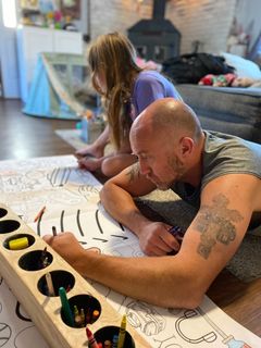 Father's Day Coloring Tablecloth