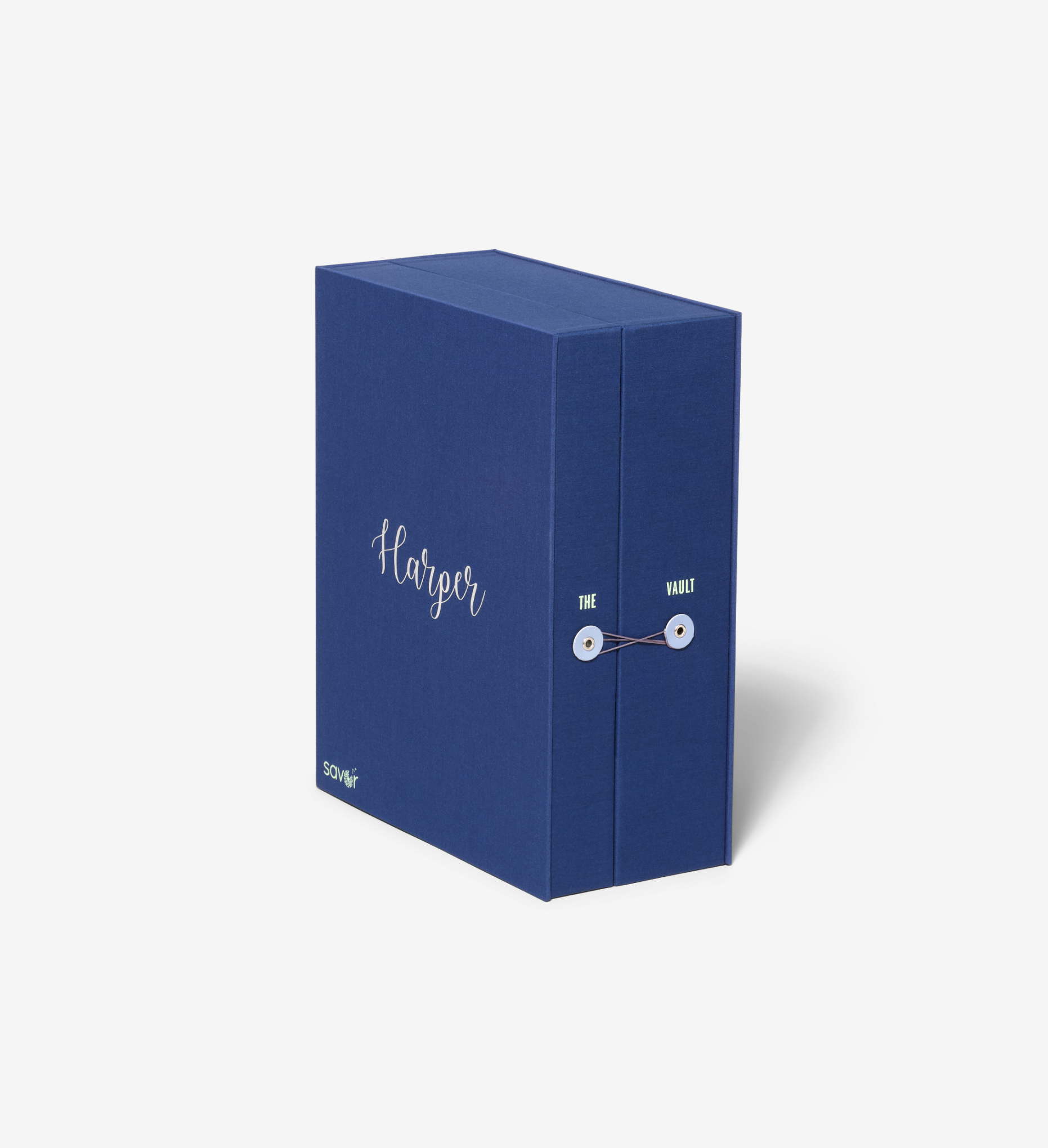 closed something blue baby vault keepsake box personalized with harper.