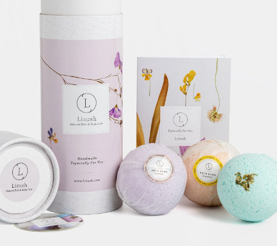 Natural Bath Bomb Gift Tube – Clean Self-Care & Relaxation Set (3 Bombs)