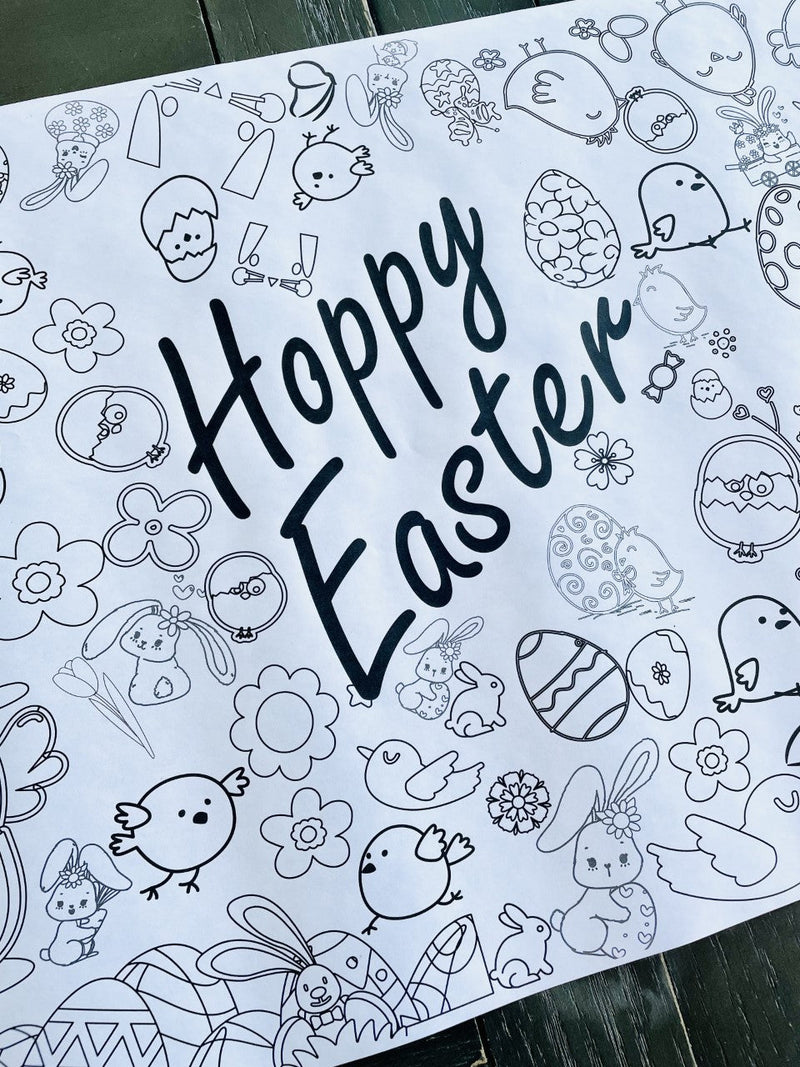 Easter Coloring Table Runner