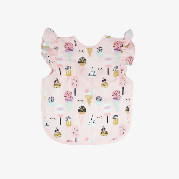 BapronBaby® Bapron in Ice Cream Flutter / Bib + Apron That Safely Ties Around the Body