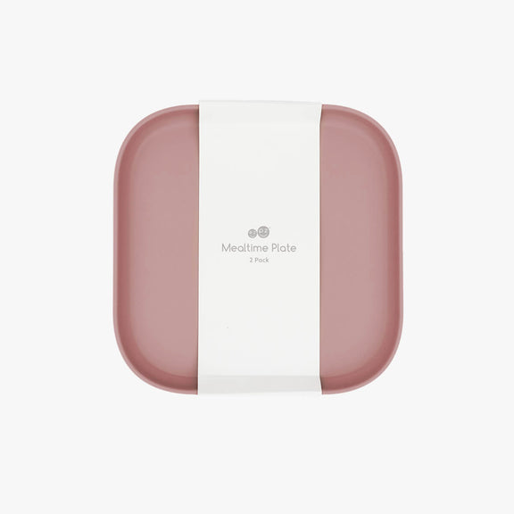 Mealtime Plate in Blush / ezpz Basics Line / Stylish, Durable Plates for Big Kids #color_blush
