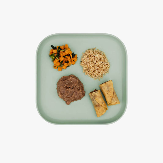 Mealtime Plate in Sage / ezpz Basics Line / Stylish, Durable Plates for Big Kids #color_sage