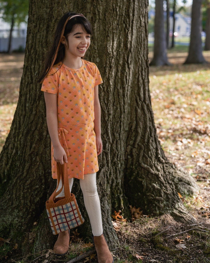 Flower Power Plaid Mod Dress for Baby and Toddler Girls - Strawberry Jam Kids