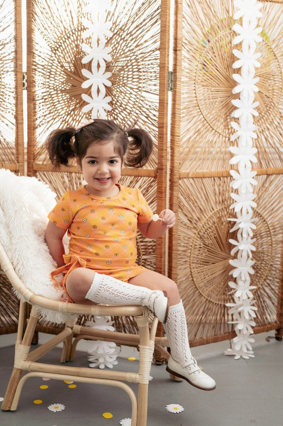 Flower Power Plaid Mod Dress for Baby and Toddler Girls - Strawberry Jam Kids