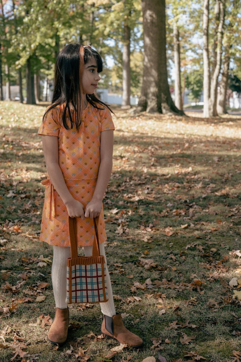 Flower Power Plaid Mod Dress for Baby and Toddler Girls - Strawberry Jam Kids