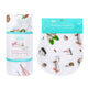 Gift Set: Massachusetts Floral Baby Muslin Swaddle Blanket and Burp Cloth/Bib Combo - Little Hometown