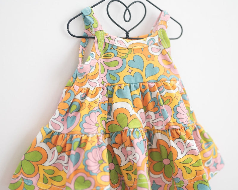 Groovy Flower Power 18 Inch Doll Dress - Strawberry Jam Kids
