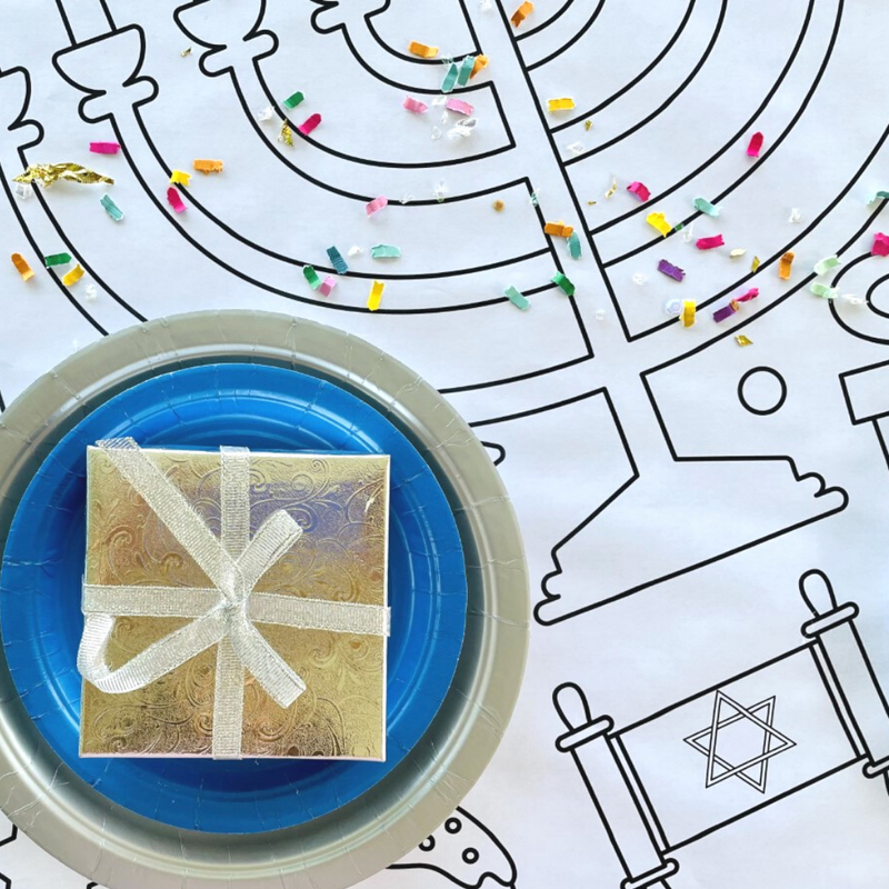 Hanukkah Kids Coloring Tablecloth