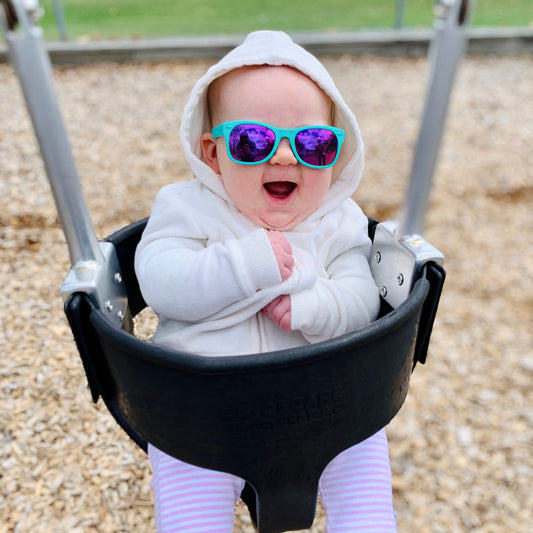 Goonies Baby Sunglasses – Mint Teal by ro•sham•bo eyewear