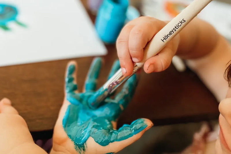 Jumbo Paint Brush Set – Easy Grip for Little Hands by Honeysticks USA