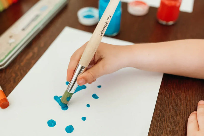 Jumbo Paint Brush Set – Easy Grip for Little Hands by Honeysticks USA