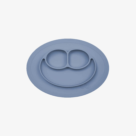 The Mini Mat in Indigo by ezpz / Self-Suctioning Silicone Plate + Placemat #color_indigo