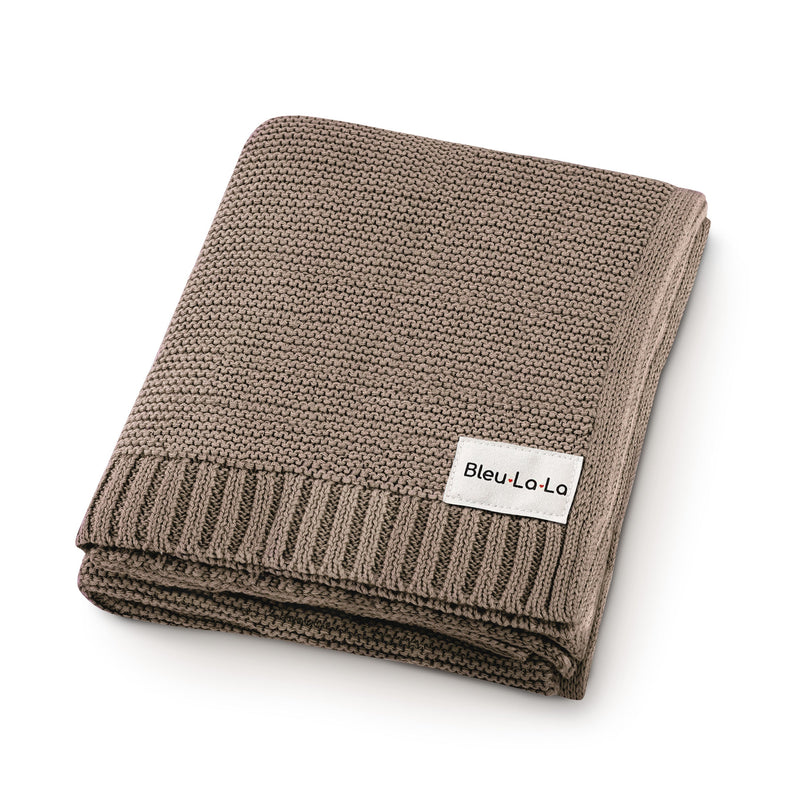 Heritage Knit Baby Blanket – 100% Organic Cotton Swaddle by Bleu La La