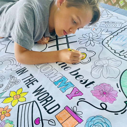 Mother's Day Coloring Tablecloth