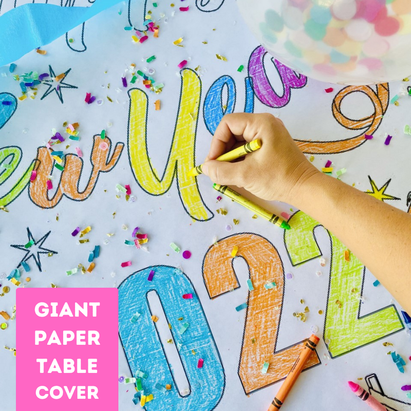 New Year 2025 Coloring Tablecloth