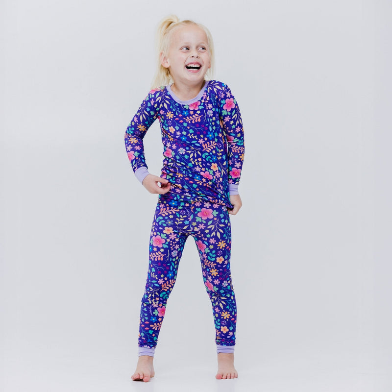 Orchid Gardens Long Sleeve Pajamas - Bam & Stitch